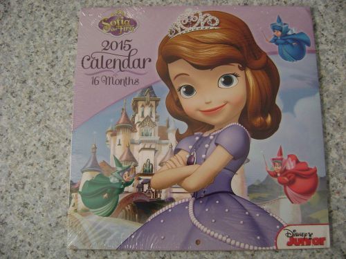 DISNEY&#039;S PRINCESS SOFIA  2015 - 16 MONTH WALL CALENDAR~SEALED IN PLASTIC