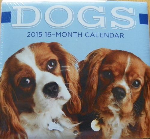 2015 ~ 16 MONTH &#034;MINI&#034; CALENDAR ~ DOGS