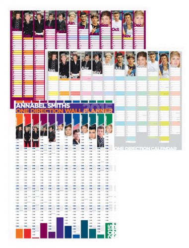 One direction 2015 wall planner / calendar -your name on your planner! for sale
