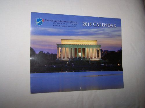 2015 National Law Enforcement Officers Memorial Fund Wall Calendar; Free Ship