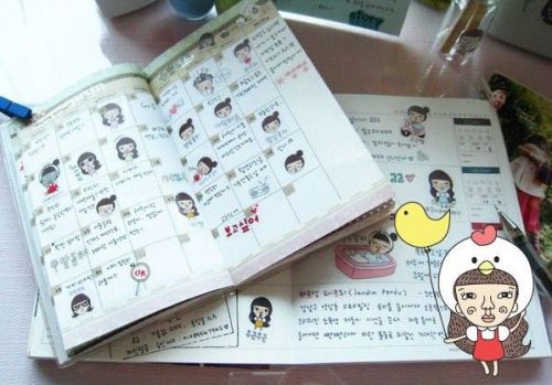 Yoom story Album Card Diary calendar Filofax Notebook Decoration Sticker 4sheet