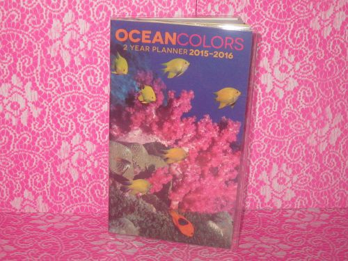 2015-2016 2-Year ocean colors Planner Calendar Appointment book purse-size