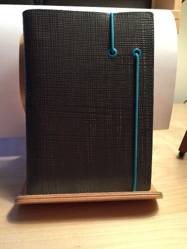 Filofax Personal Grey Apex With Teal Band