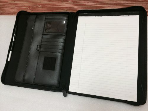 Hartmann Leather Executive Writing Folio with Ballistic Nylon  grip