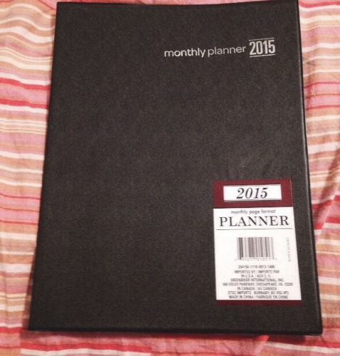 Black 2015 monthly planner
