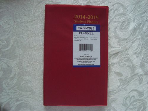 Red 2014-2015 Weekly Student Planner Daily Appointment Book School Doctors