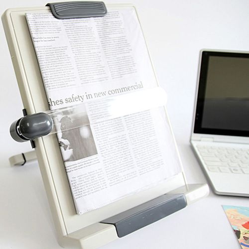 Desk Top Book Copy Holder Document News Paper Magazine Photo Reading Stand Clip