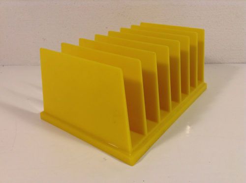 Vintage Rogers 2523 Desktop Letter File Holder Yellow 7 Slot Plastic Organizer