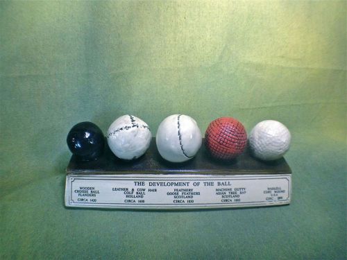 History of the golf ball display desk plaque, very highly detailed, must have for sale