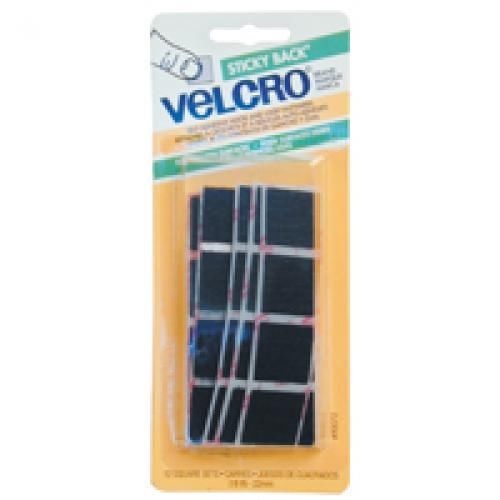 VELCRO Brand 7/8 in. Sticky Back Squares (12-Pack)-90072