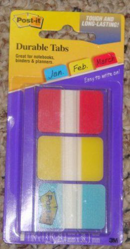 Post-it 132 Colorful DURABLE INDEX TABS Red Yellow Blue Colors