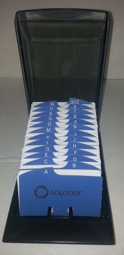 Rolodex Covered Tray Card File w/24 A-Z Guides Holds Up To 500 2 1/4x4 Cards