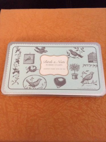Birds and Nests Rubber Stamps Set By Cavallini  Co.