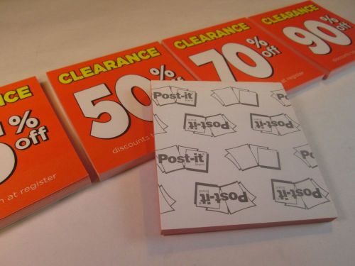Post-it brand clearance notes - self adhesive - 50/unit 5x pads/purchase! rare for sale