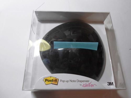 Post-it black pebble pop-up note dispenser w/3&#034;x3&#034; pop-up notes - new! for sale