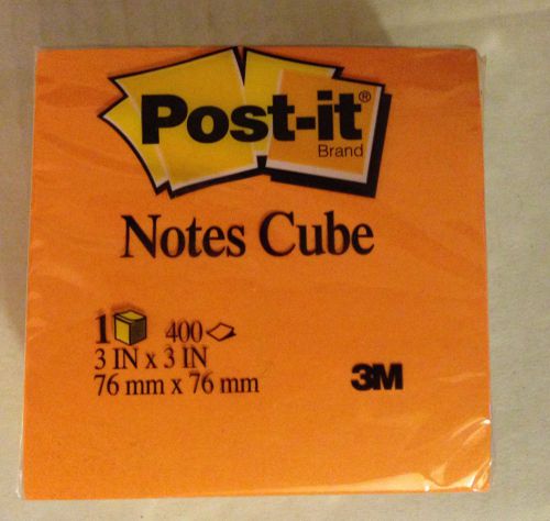 Post-It Notes Cube, 400 Sheets, 3&#034; x 3&#034;, Assorted Colors, #2053-AU