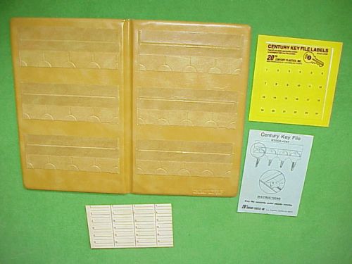 Century Key File - Flat Holder Collector Keeper to store 24 Keys w/labels NOS