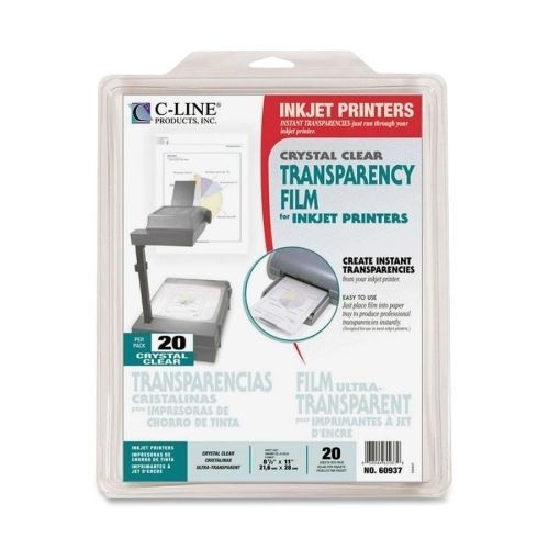 C-line 60937 Ink Jet Transparency Film, 8-1/2-In. X 11-In. - 20-Pack