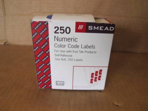 SMEAD 67421 COLOR CODED NUMERIC LABELS NUMBER 1 LIGHT BLUE 250 ROLL 1.5&#034;WX1.5&#034;L