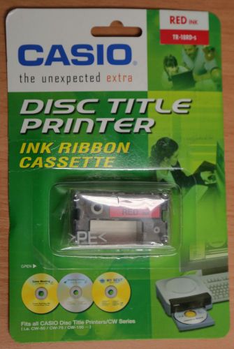 Casio Disc Title Printer Ink Ribbon Cassette (RED) TR-18RD-s BRAND NEW &amp; SEALED