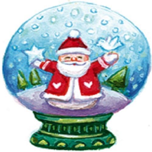 30 Custom Santa Globe Personalized Address Labels