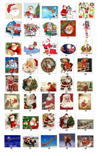 30 Personalized Return Address Christmas Santa Labels (cs2)