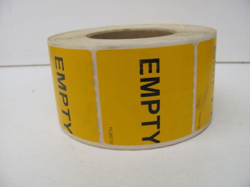 ASL KP122436 YELLOW EMPTY LABELS ROLL OF 1000 2-3/4&#034; X 2-3/4&#034; NOS!!!
