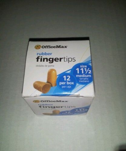 OfficeMax Rubber Finger Tips, Natural, Size 11 1/2 Medium, 12/Box