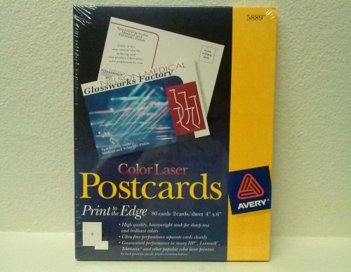 Avery Color Laser Postcard Perforated 4 X 6 Inches 80 Per Box White #5889 *NEW*