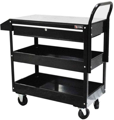 Excel cart tool black creeper seat mechanics stool heavy duty caster steel 3tray for sale