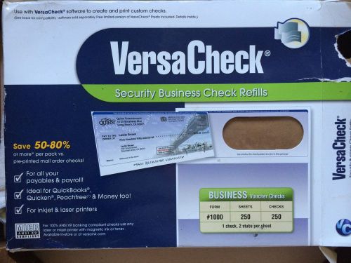 VERSA CHECKS FORM 1000-SECURITY BUSINESS CHECK REFILLS - CHECK VOUCHER VOUCHER