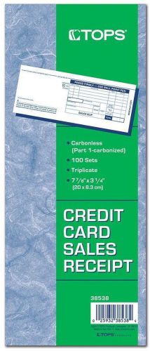 Credit Card Sales Slips 3.25 X 7.785 Part Sets White 38538