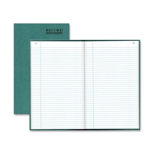 Rediform Green Bookcloth Margin Record Book - 500 Sheet[s] - Gummed - (red56151)