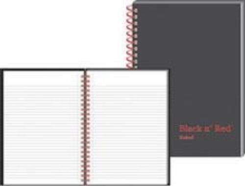 Mead Black n&#039; Red Twin Wire Hardcover Business Notebook 8 1/2&#039;&#039; x 11&#039;&#039;