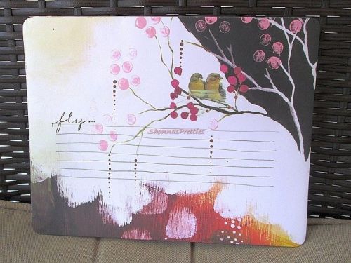 Pretty desk big bird tree fly papaya art fashion mouse memo pad decorative notes for sale