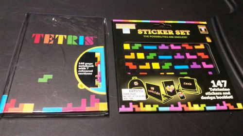 Tetris Sticker Set and Notebook