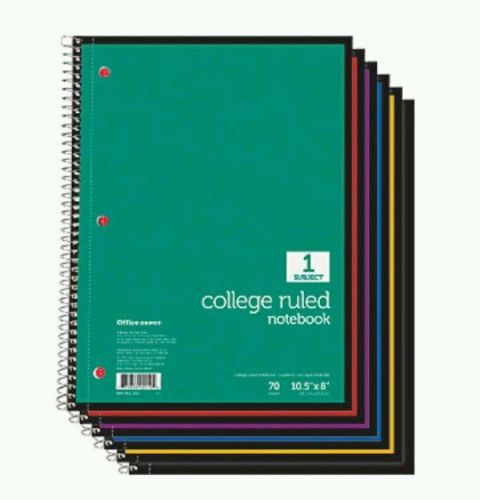 Office Depot® Brand Wirebound Notebook, 3-Hole Punched - Box of 24, College Rule