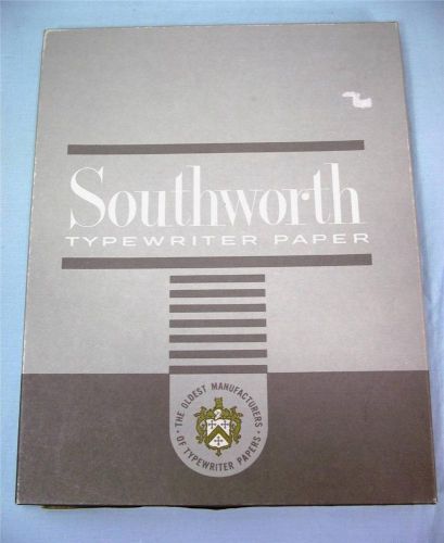 Southworth onionskin 4 star 409 cf typewriter paper 25% cotton 8 1/2x 11 vintage for sale