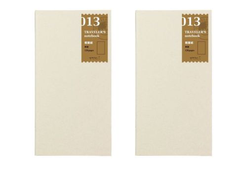 Lot 2 - MIDORI Traveler&#039;s Notebook Regular size Refill 013 Lightweight Paper