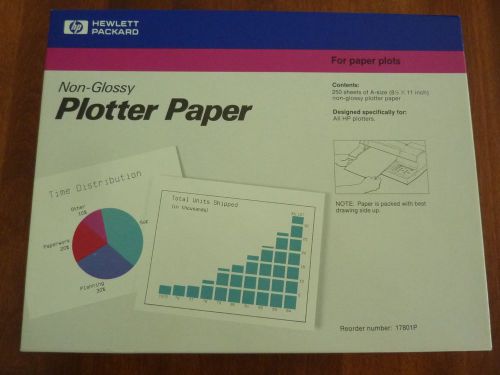 Hewlet Packard Plotter Paper Non Glossy 17801p 8-1/2&#034; X 11&#034; 250 Sheets HP New