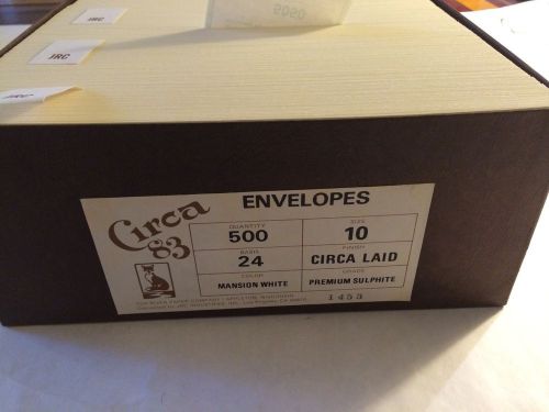 Fox River Circa 83 Mansion White Premium Sulphite #10 envelopes 1453 Box of 446