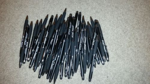 100 Lot Ball Point Ink Pens with Soft Tip Stylus for Touch Screen, Black Ink