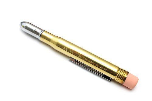 Midori Brass Bullet Pencil Holder - Gold (japan import)