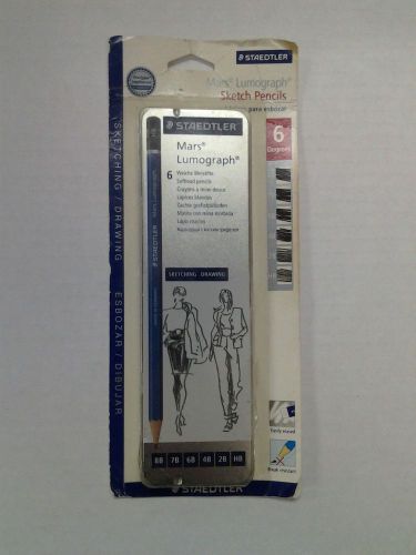 Staedtler Mars Lumograph Sketch Drawing Pencils - 6 sizes, New in Package