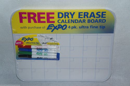 Expo Low-Odor Dry-Erase Markers with Dry-Erase Calendar Board