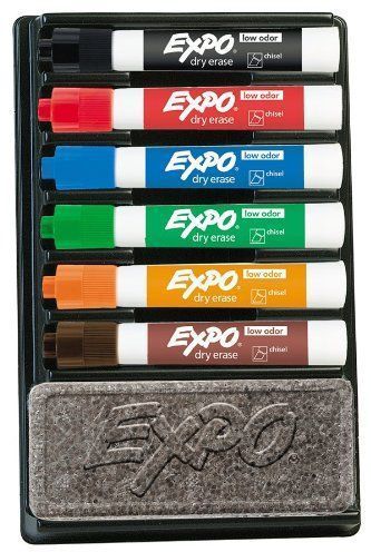 7 Piece Low Odor Erase Organizer Kit Low-odor Ink Whiteboard Use 80556