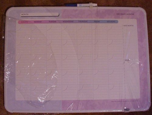 BOONE DRY ERASE MONTHLY PLANNER WHITE BOARD 17&#034; x 22&#034; PLASTIC FRAME