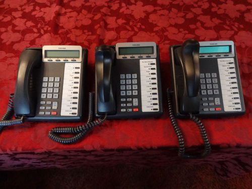 LOT OF 3 Toshiba DKT3210-SD Digital Business Telephone (2nd lot of 3 DKT3210-SD)