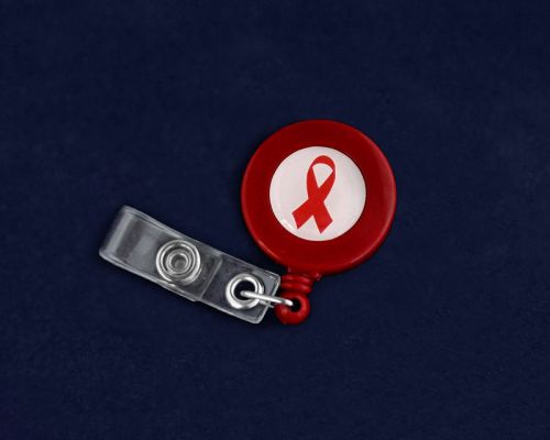 Retractable red ribbon badge holder (retail) for sale