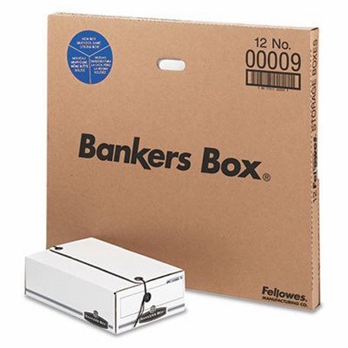 Liberty Basic Storage Box, Check/Voucher, White/Blue, 12/Carton (FEL00009)
